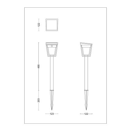 Philips - LED Solární lampa se senzorem NISSA LED/1,8W/3,7V 3000K IP44