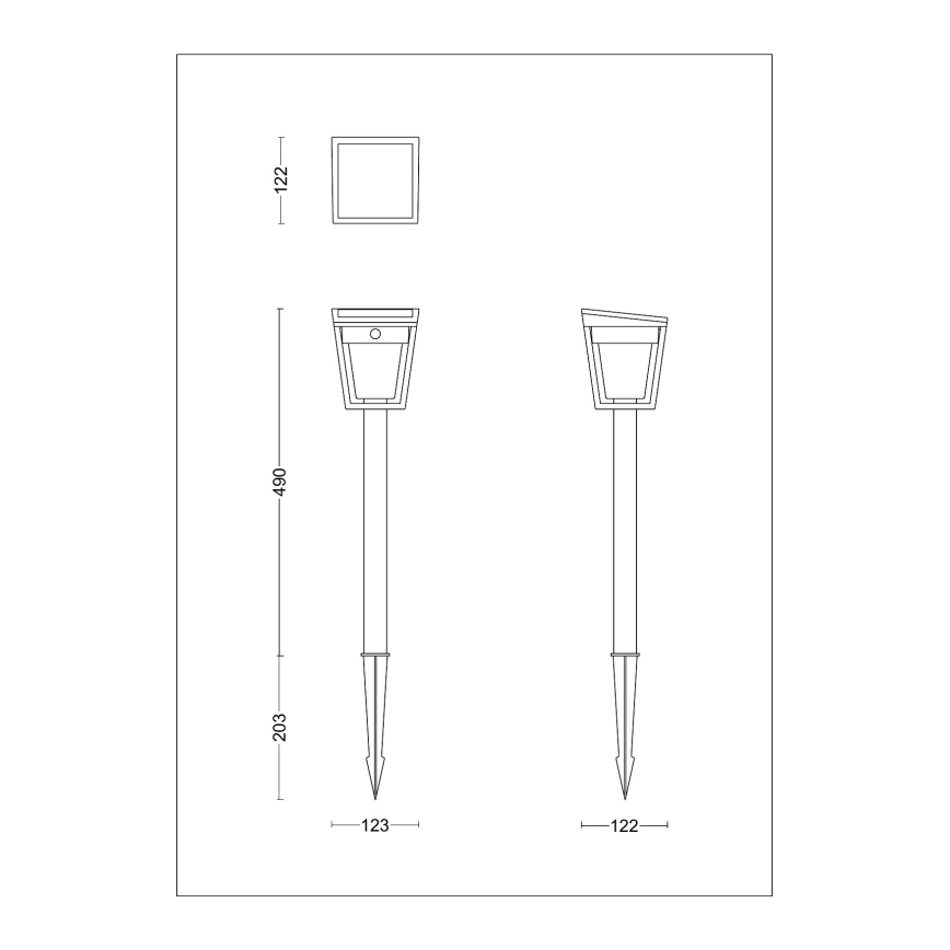 Philips - LED Solární lampa se senzorem NISSA LED/1,8W/3,7V 3000K IP44