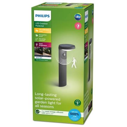 Philips - LED Solární lampa se senzorem LED/1,2W/4V 1800 mAh 3000K IP44