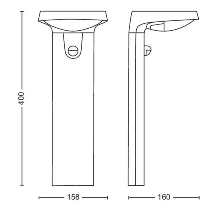 Philips - LED Solární lampa se senzorem LED/1,2W/4V 1800 mAh 3000K IP44