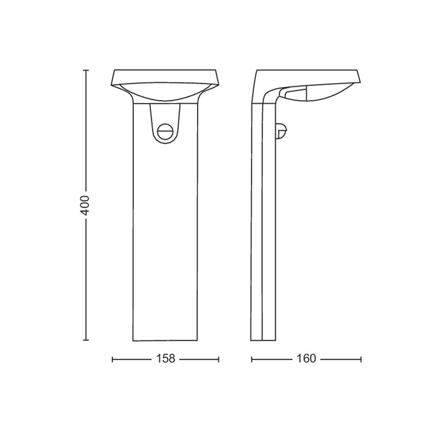 Philips - LED Solární lampa se senzorem LED/1,2W/4V 1800 mAh 3000K IP44
