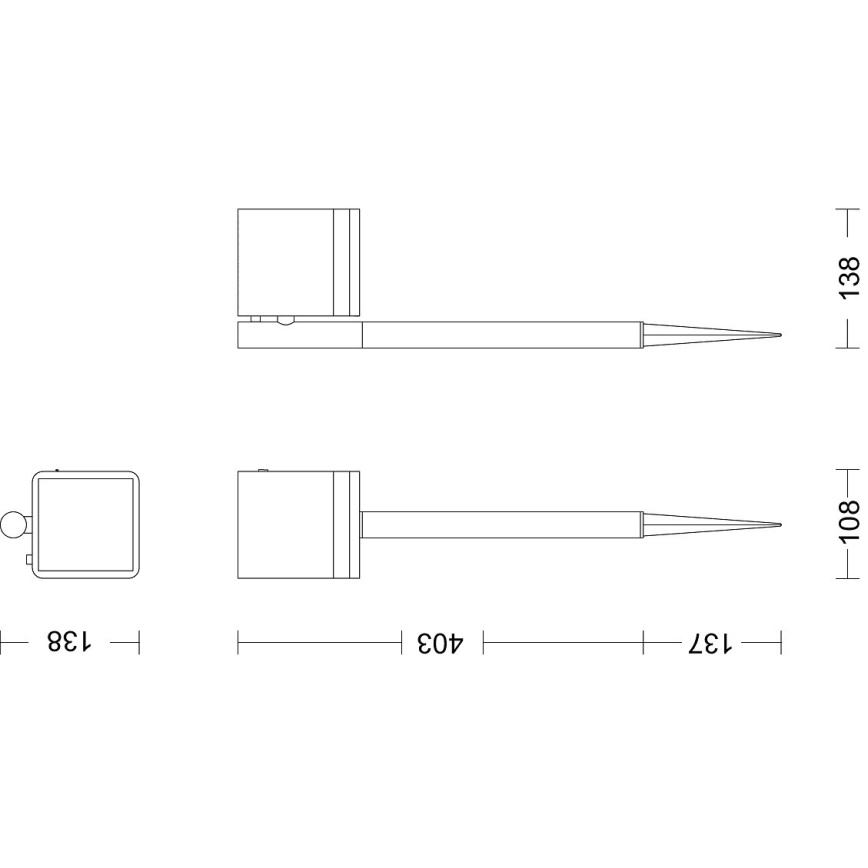 Philips - LED Solární lampa VIRONA LED/1,8W/3,7V 2700K IP44