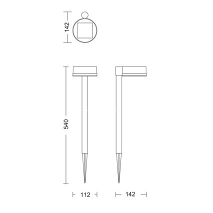 Philips - LED Solární lampa VYNCE LED/1,5W/3,7V IP44