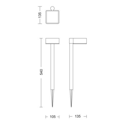 Philips - LED Solární lampa VYNCE LED/1,5W/3,7V IP44