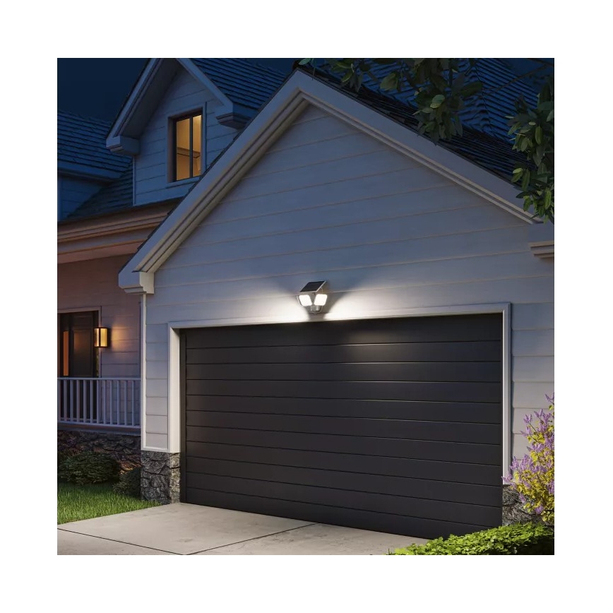 Philips - LED Solární nástěnné svítidlo se senzorem ZYREN LED/24,5W/3,7V 2600 mAh 5000K IP65 bílá