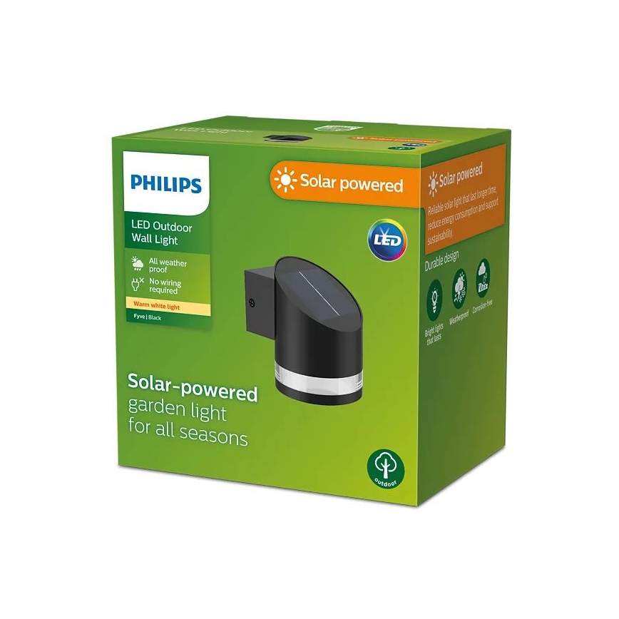 Philips - LED Solární nástěnné svítidlo FYCE LED/1,5W/3,7V 1200 mAh IP44