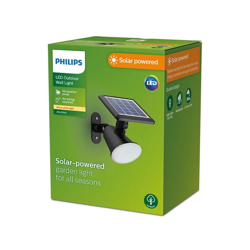 Philips - LED Solární nástěnné svítidlo JIVIX LED/1,4W/3,7V 1800 mAh IP44