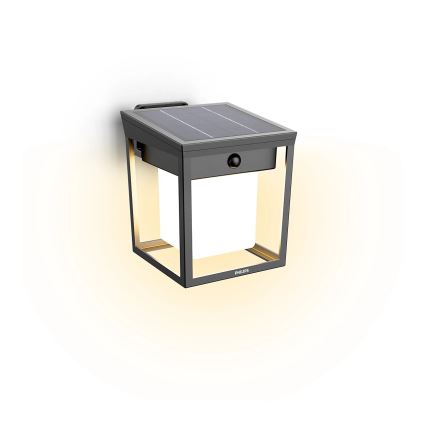 Philips - LED Solární nástěnné svítidlo se senzorem BLAISE LED/1,5W/3,7V 3000K IP44