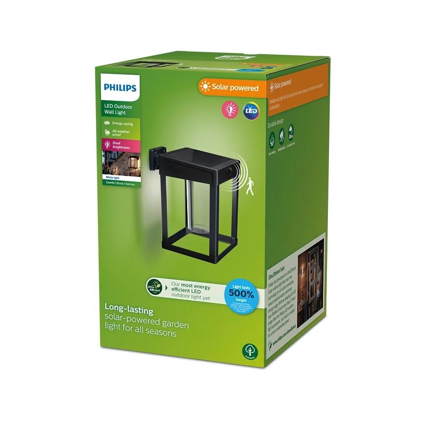 Philips - LED Solární nástěnné svítidlo se senzorem CAMILL LED/1,4W/3,7V IP44