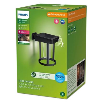 Philips - LED Solární nástěnné svítidlo se senzorem pohybu a soumraku CAMILL LED/1,4W/3,7V 2000 mAh IP44