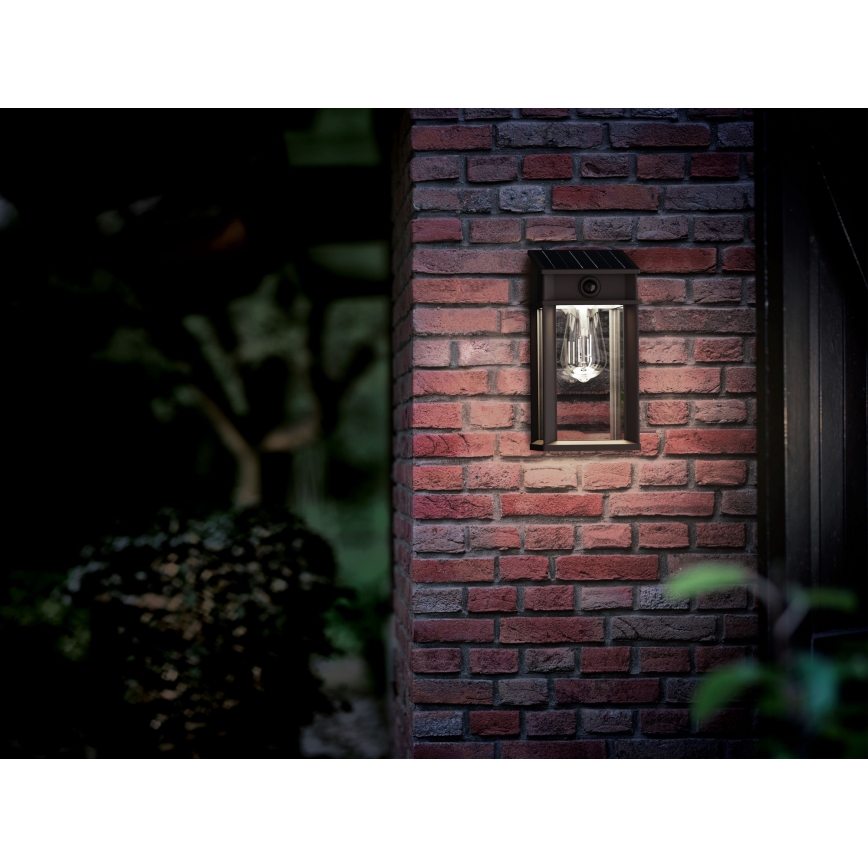 Philips - LED Solární nástěnné svítidlo se senzorem GERI LED/3,2W/3,7V 4000K IP44