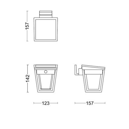 Philips - LED Solární nástěnné svítidlo se senzorem NISSA LED/1,8W/3,7V 3000K IP44