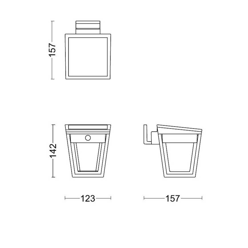 Philips - LED Solární nástěnné svítidlo se senzorem NISSA LED/1,8W/3,7V 3000K IP44