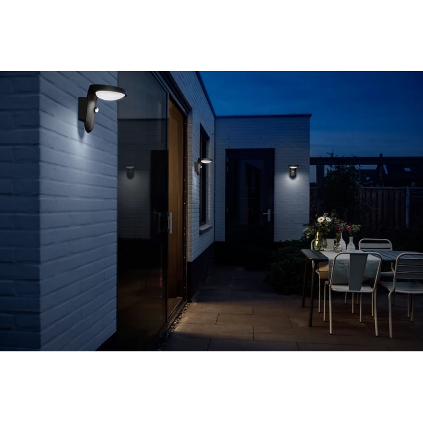 Philips - LED Solární nástěnné svítidlo se senzorem LED/1,2W/4V 1800 mAh 4000K IP44