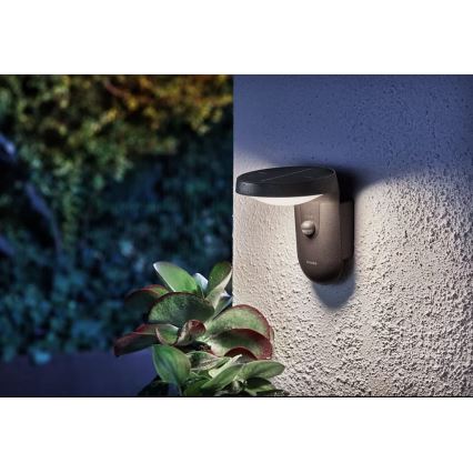 Philips - LED Solární nástěnné svítidlo se senzorem LED/1,2W/4V 1800 mAh 4000K IP44