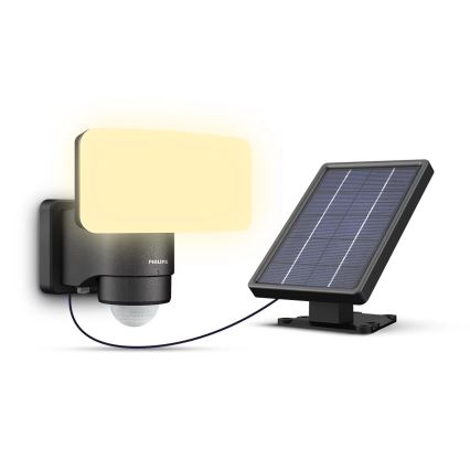 Philips - LED Solární nástěnné svítidlo se senzorem TYLUS LED/6W/3,7V 3000K IP44