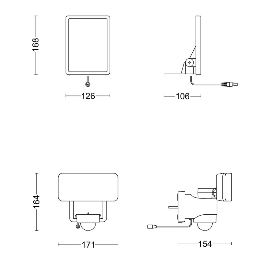 Philips - LED Solární nástěnné svítidlo se senzorem TYLUS LED/6W/3,7V 5000K IP44