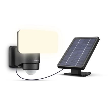 Philips - LED Solární nástěnné svítidlo se senzorem TYLUS LED/6W/3,7V 5000K IP44
