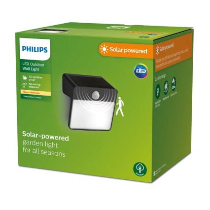 Philips - LED Solární nástěnné svítidlo se senzorem YARIXA LED/2,2W/3,7V IP44