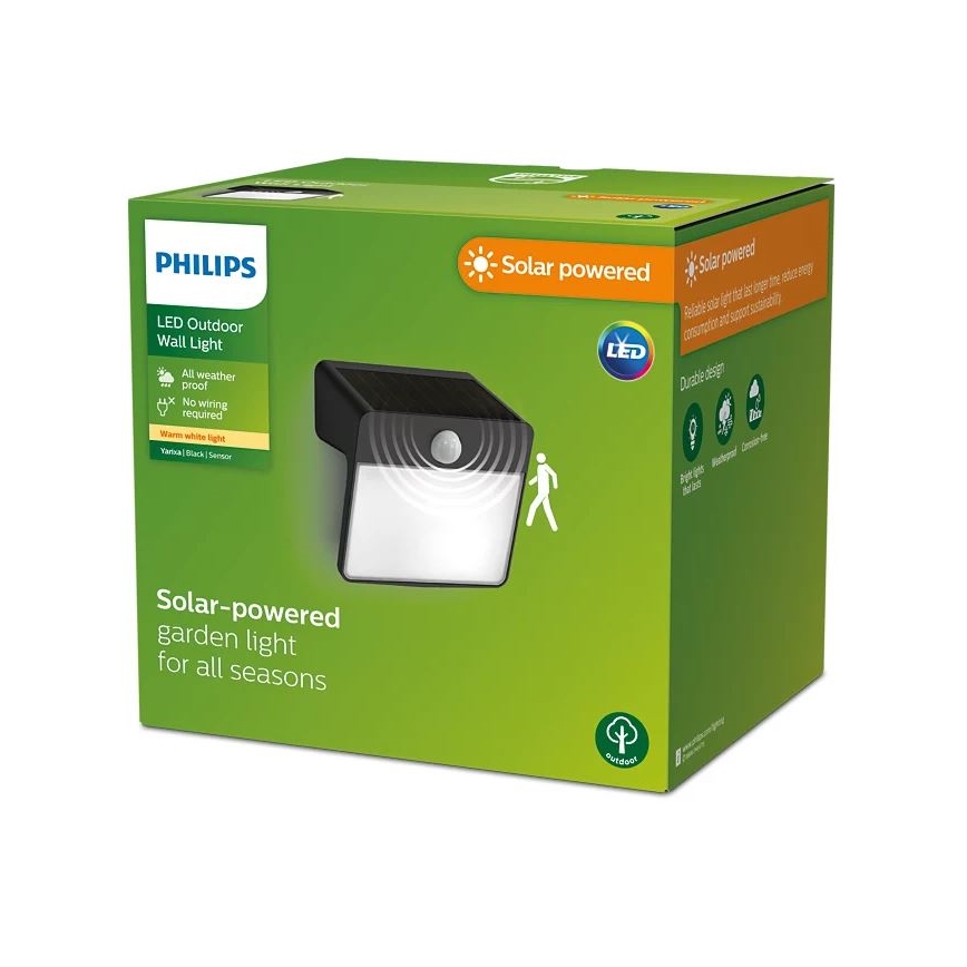 Philips - LED Solární nástěnné svítidlo se senzorem YARIXA LED/2,2W/3,7V IP44