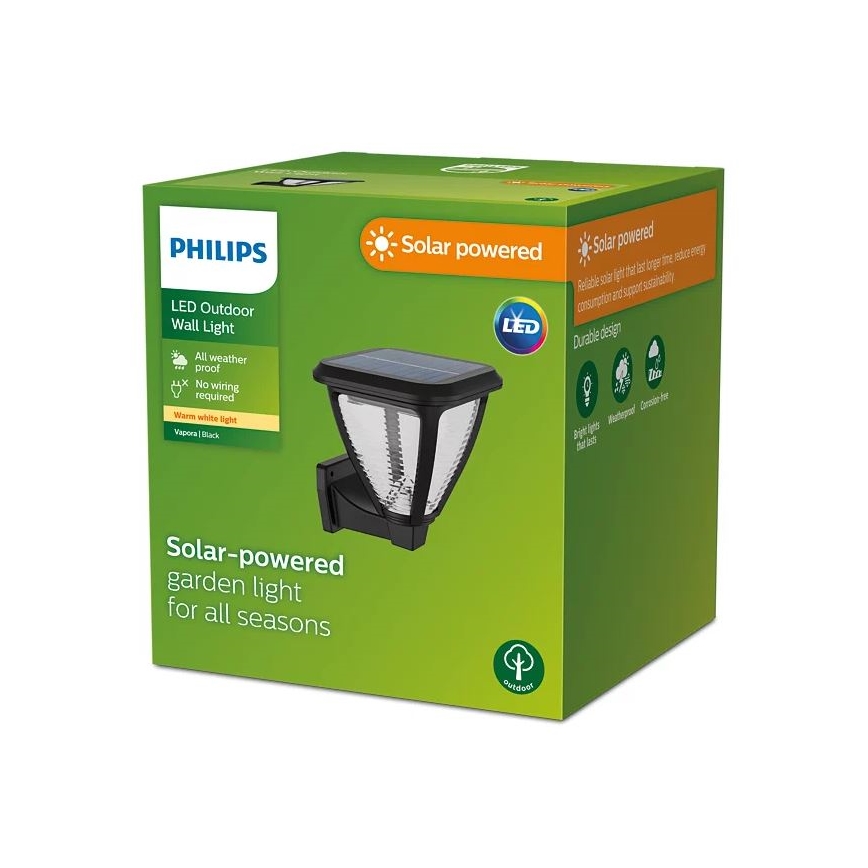 Philips - LED Solární nástěnné svítidlo VAPORA LED/1,5W/3,7V 1500 mAh IP44