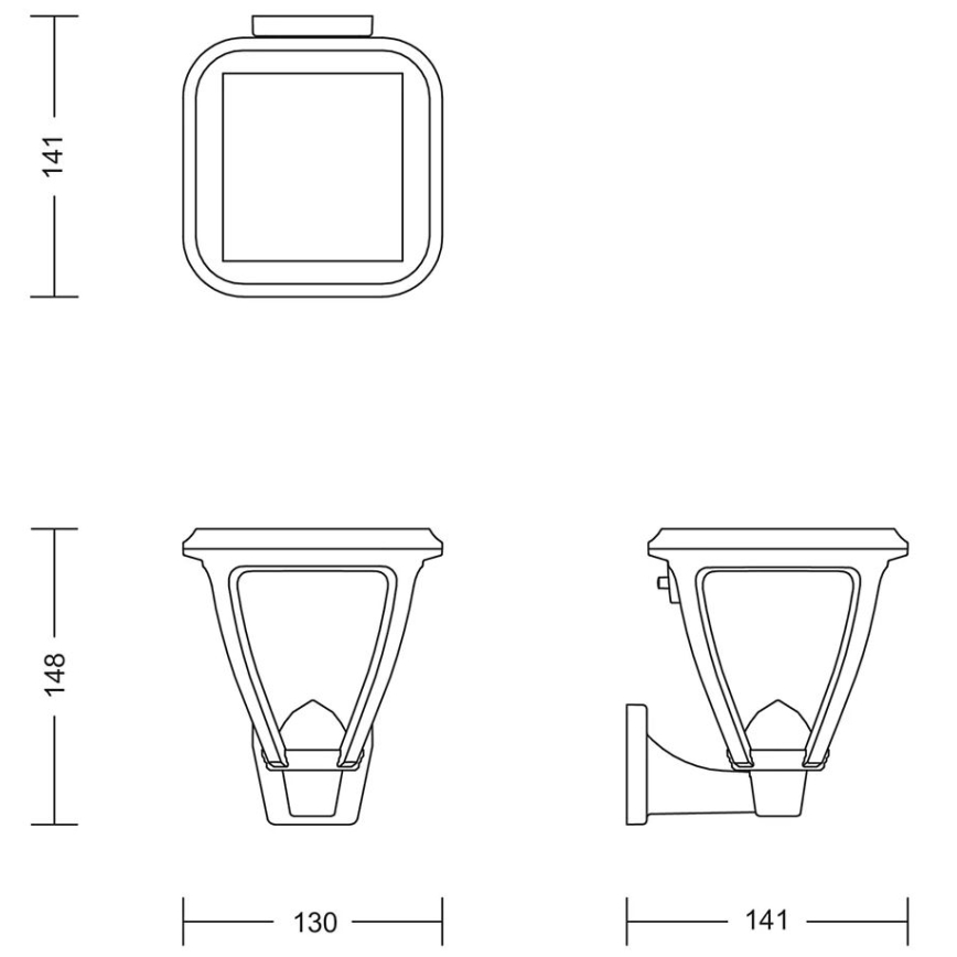 Philips - LED Solární nástěnné svítidlo VAPORA LED/1,5W/3,7V 1500 mAh IP44