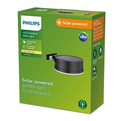 Philips - LED Solární nástěnné svítidlo VYNCE LED/1,5W/3,7V 1500 mAh IP44