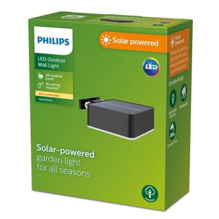 Philips - LED Solární nástěnné svítidlo VYNCE LED/1,5W/3,7V IP44