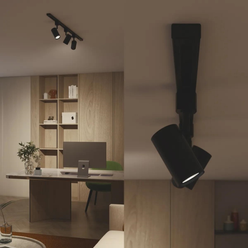 Philips - LED Stmívatelné bodové svítidlo v lištovém systému EASYLINK 3xGU10/7W/230V 2200-2700K 1m černá