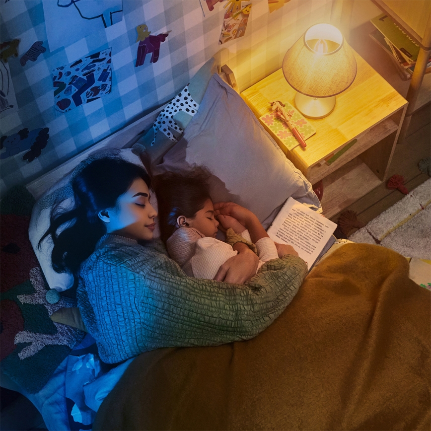 Philips - LED Stmívatelný stropní ventilátor OLAS LED/24W/230V pr. 132 cm černá/hnědá + dálkové ovládání