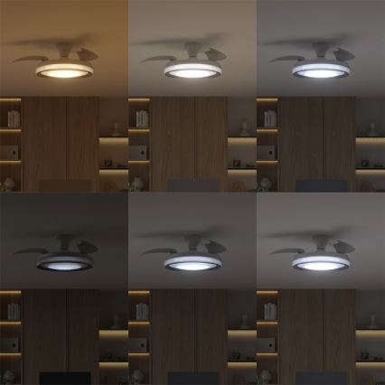 Philips - LED Stmívatelné stropní svítidlo s ventilátorem BLISS LED/35W/230V bílá + dálkové ovládání