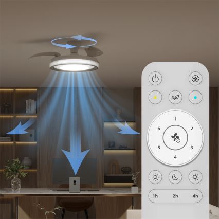Philips - LED Stmívatelné stropní svítidlo s ventilátorem BLISS LED/35W/230V bílá + dálkové ovládání