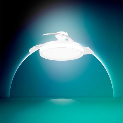 Philips - LED Stmívatelné stropní svítidlo s ventilátorem BLISS LED/35W/230V bílá + dálkové ovládání
