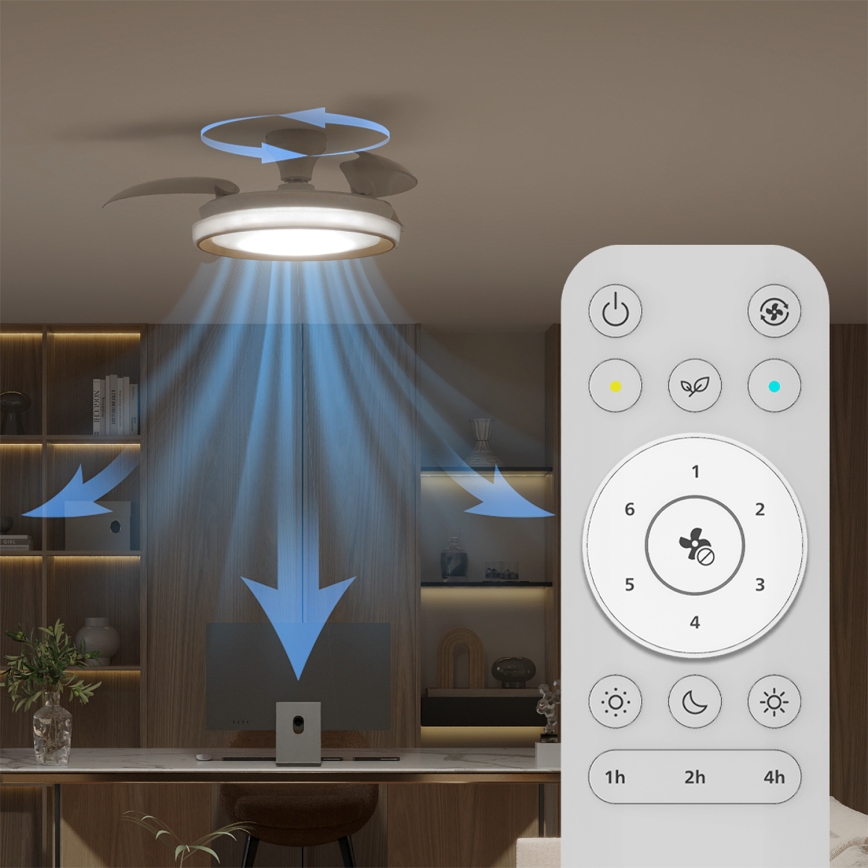 Philips - LED Stmívatelné stropní svítidlo s ventilátorem BLISS LED/35W/230V zlatá + dálkové ovládání
