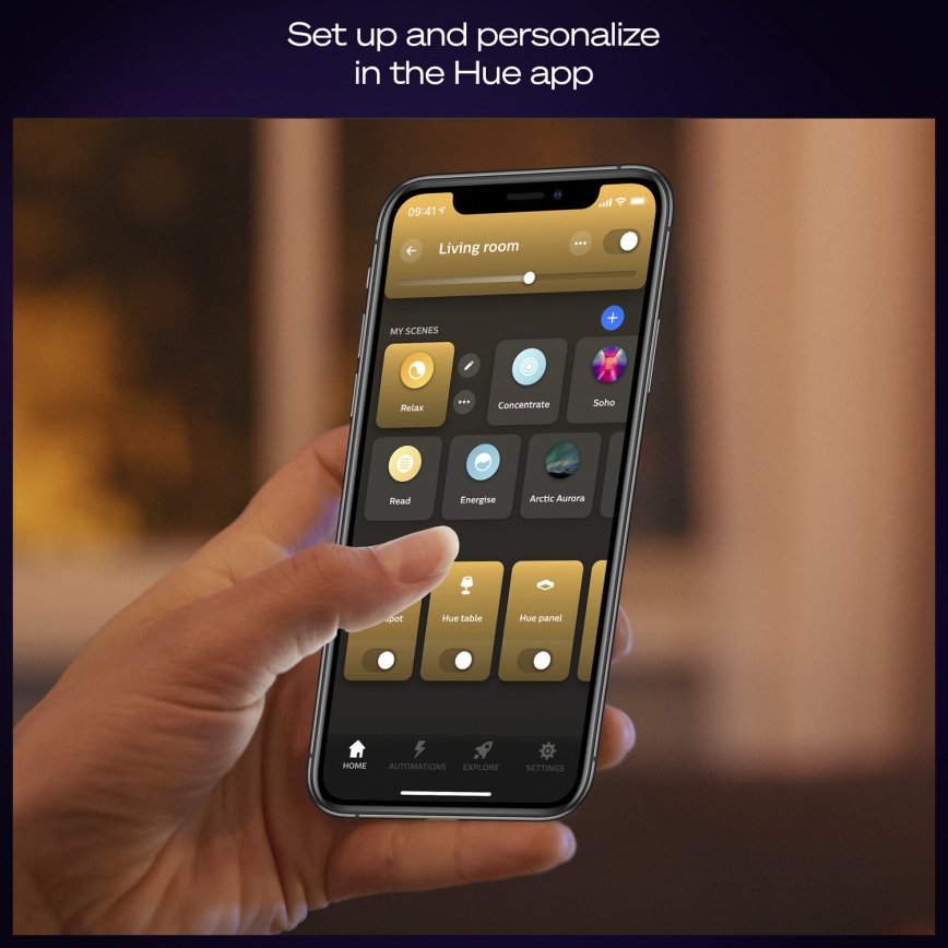 Philips - LED Stmívatelné stropní svítidlo Hue AURELLE LED/39W/230V 2200-6500K 120x30 cm bílá