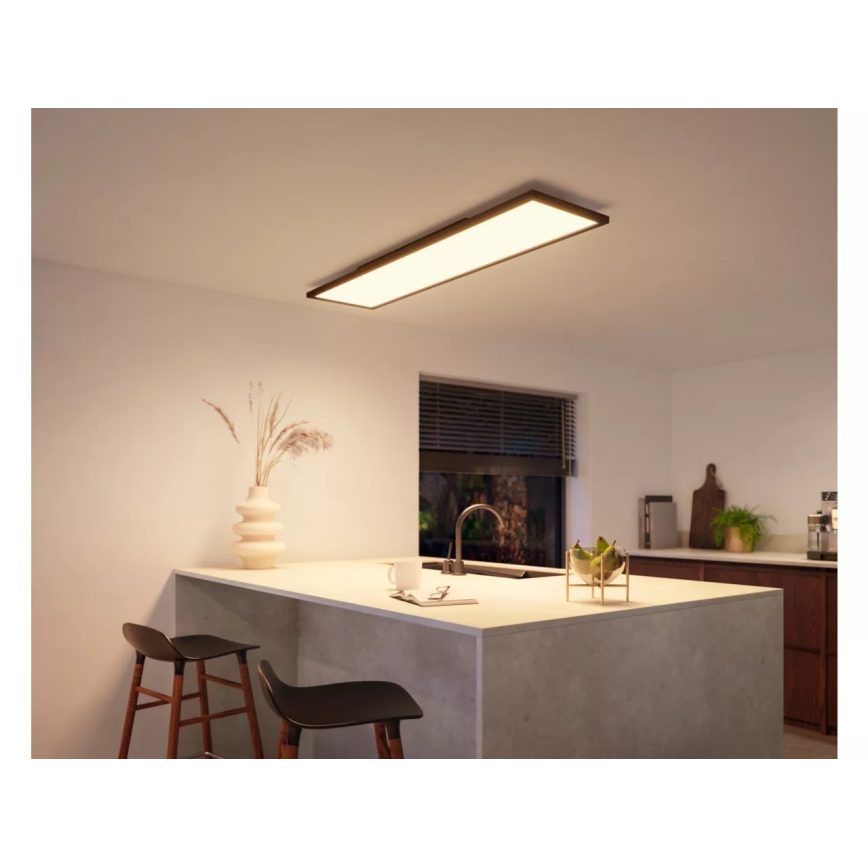 Philips - LED Stmívatelné stropní svítidlo Hue AURELLE LED/39W/230V 2200-6500K 120x30 cm černá