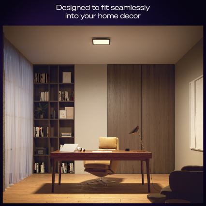 Philips - LED Stmívatelné stropní svítidlo Hue AURELLE LED/19W/230V 2200-6500K 30x30 cm černá