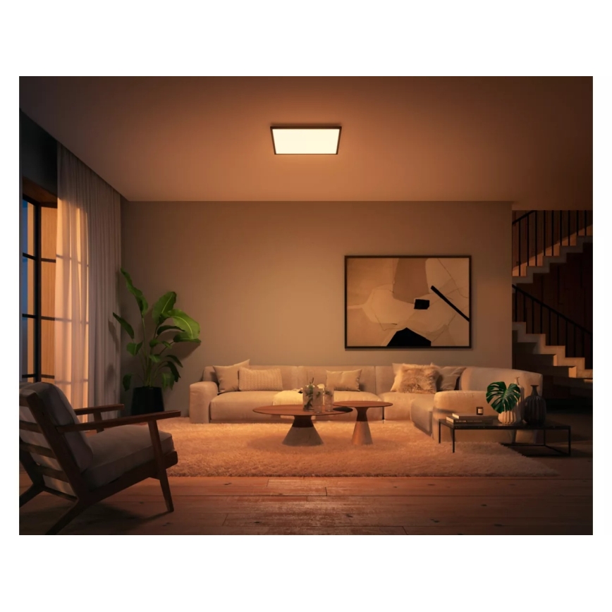 Philips - LED Stmívatelné stropní svítidlo Hue AURELLE LED/39W/230V 2200-6500K 60x60 cm černá