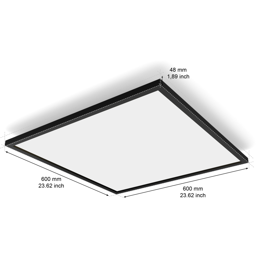 Philips - LED Stmívatelné stropní svítidlo Hue AURELLE LED/39W/230V 2200-6500K 60x60 cm černá