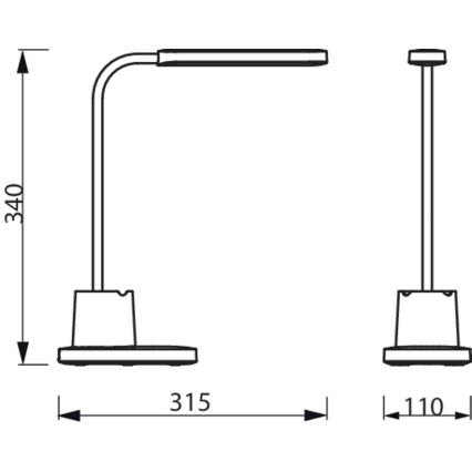 Philips - LED Stmívatelná dotyková stolní lampa BUCKET LED/7W/5V 1800 mAh 3000/4000/5700K CRI 90