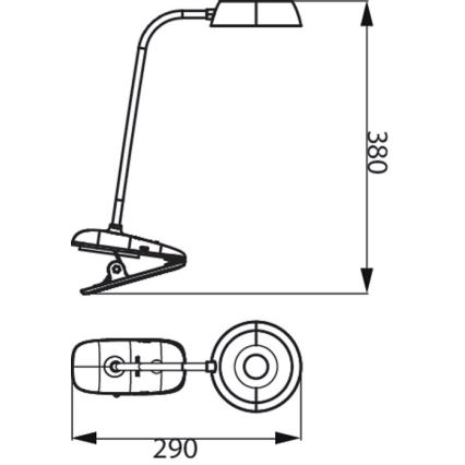 Philips - LED Stmívatelná lampa s klipem DONUTCLIP LED/3W/5V CRI 90 bílá