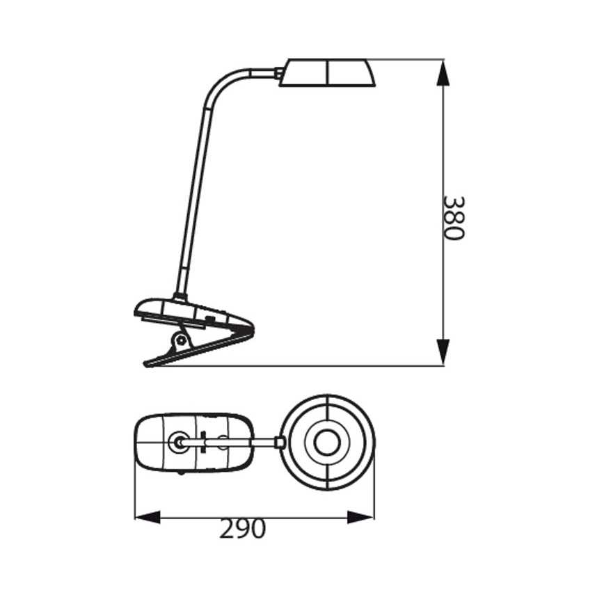 Philips - LED Stmívatelná lampa s klipem DONUTCLIP LED/3W/5V CRI 90 bílá