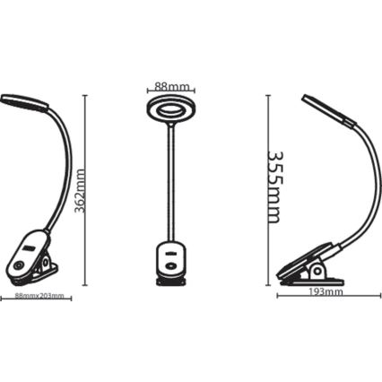 Philips - LED Stmívatelná lampa s klipem LED/5W/5V CRI 90