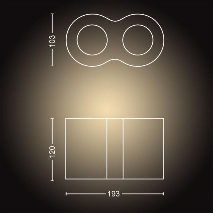 Philips - LED Stmívatelné bodové svítidlo Hue PILLAR 2xGU10/4,2W/230V 2200-6500K + dálkové ovládání černá