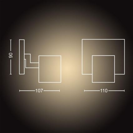 Philips - LED Stmívatelné bodové svítidlo Hue RUNNER 1xGU10/4,2W/230V 2200-6500K bílá