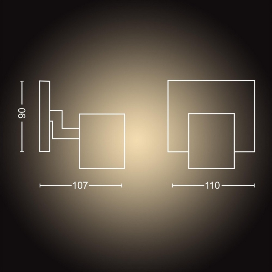 Philips - LED Stmívatelné bodové svítidlo Hue RUNNER 1xGU10/4,2W/230V 2200-6500K bílá