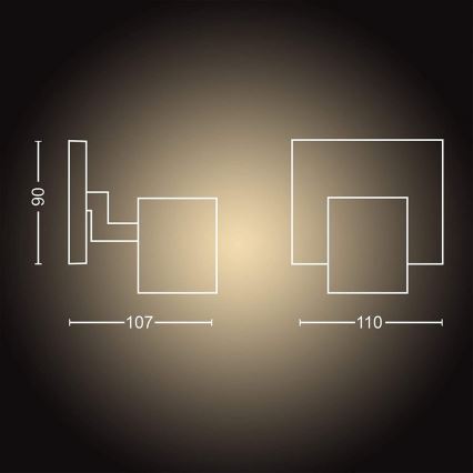 Philips - LED Stmívatelné bodové svítidlo Hue RUNNER 1xGU10/4,2W/230V 2200-6500K + dálkové ovládání bílá