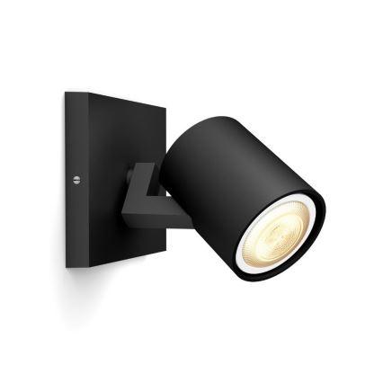Philips - LED Stmívatelné bodové svítidlo Hue RUNNER 1xGU10/4,2W/230V 2200-6500K + dálkové ovládání černá