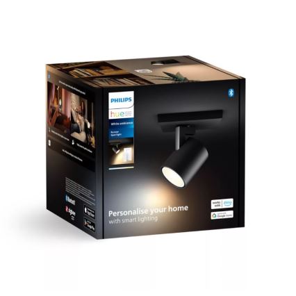Philips - LED Stmívatelné bodové svítidlo Hue RUNNER 1xGU10/4,2W/230V 2200-6500K + dálkové ovládání černá