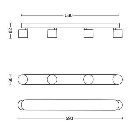 Philips - LED Stmívatelné bodové svítidlo 4xLED/4,5W/230V